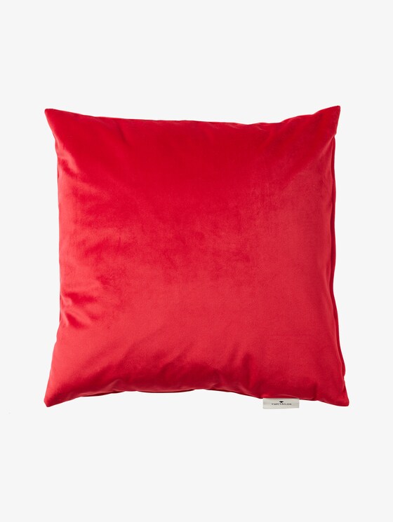 Cushion cover with velvet look - unisex - red Cushion cover with velvet look - unisex - red - 8 - TOM TAILOR