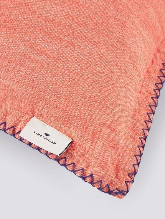 Kissenhülle mit kontrastfarbener Seitennaht - unisex - coral blue Kissenhülle mit kontrastfarbener Seitennaht - unisex - coral blue - 10 - TOM TAILOR