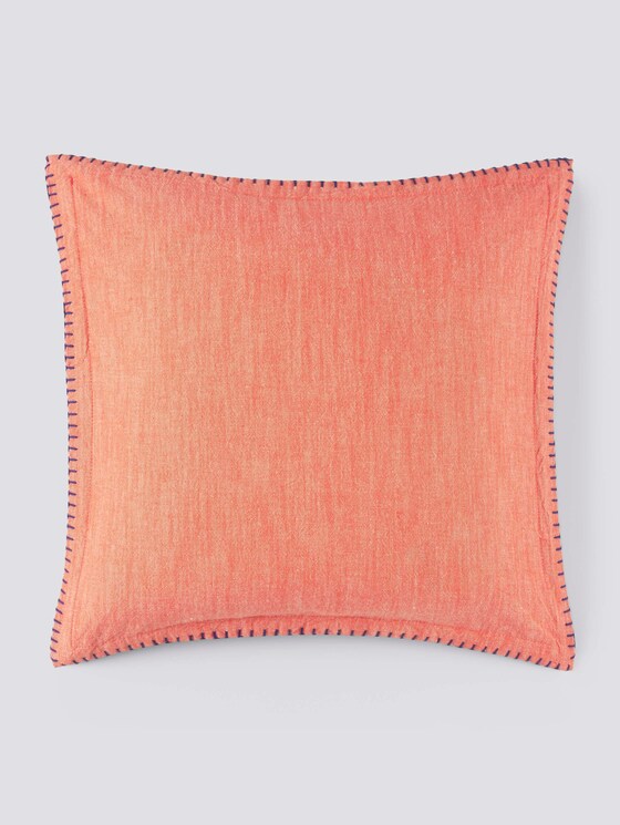 Kissenhülle mit kontrastfarbener Seitennaht - unisex - coral blue Kissenhülle mit kontrastfarbener Seitennaht - unisex - coral blue - 7 - TOM TAILOR