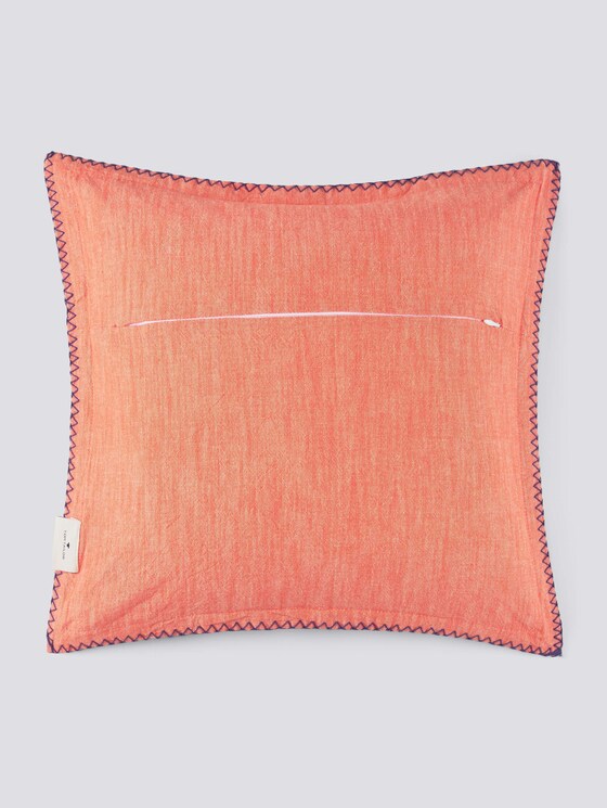 Kissenhülle mit kontrastfarbener Seitennaht - unisex - coral blue Kissenhülle mit kontrastfarbener Seitennaht - unisex - coral blue - 8 - TOM TAILOR