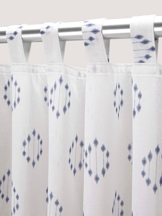 Gemusterter Vorhang mit Leinen - unisex - blue Gemusterter Vorhang mit Leinen - unisex - blue - 9 - TOM TAILOR