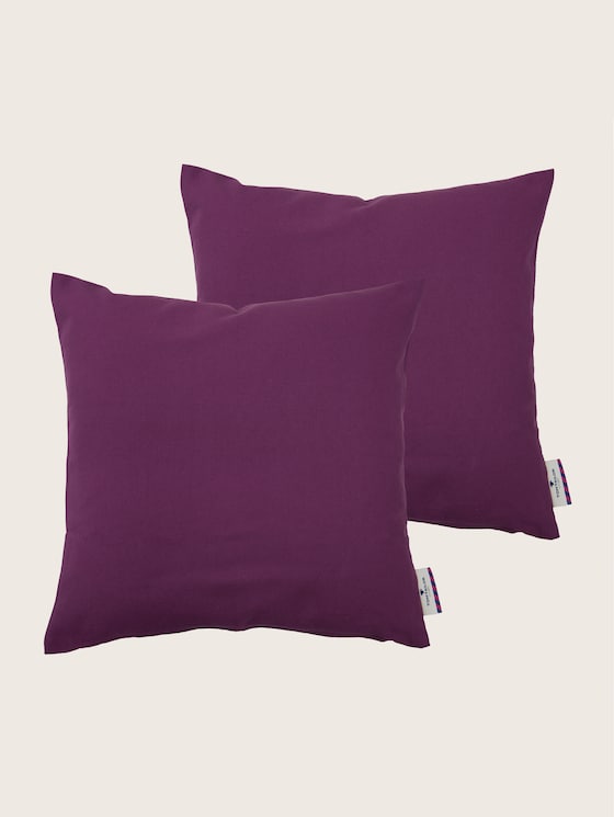 Basic Kissenhülle im 2er Pack von Unisex, black berry
