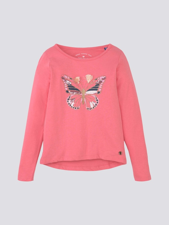 Langarmshirt mit Applikationen - Mädchen - strawberry pink|rose Langarmshirt mit Applikationen - Mädchen - strawberry pink|rose - 7 - TOM TAILOR