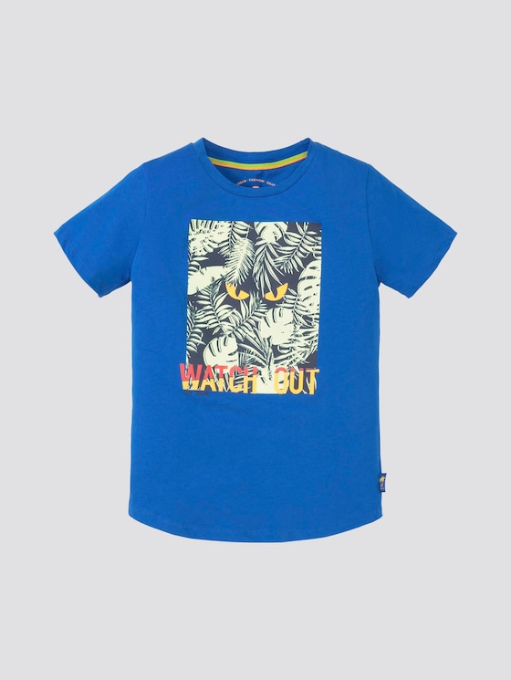 T-Shirt mit großflächigem Print  - Jungen - victoria blue|blue - 7 - TOM TAILOR