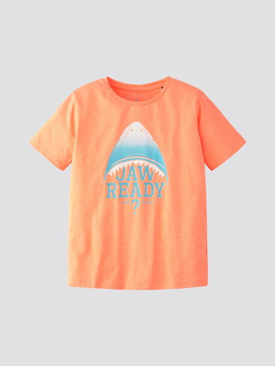 T-Shirt mit Print - Jungen - washed out neon orange|orange T-Shirt mit Print - Jungen - washed out neon orange|orange - 7 - TOM TAILOR