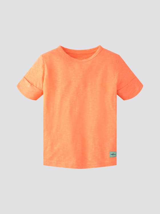 Schlichtes T-Shirt - Jungen - washed out neon orange|orange Schlichtes T-Shirt - Jungen - washed out neon orange|orange - 7 - TOM TAILOR