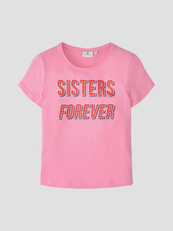 T-shirt with print - Girls - rosebloom|rose - 7 - TOM TAILOR