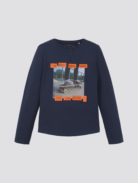 Lange mouwen shirt met fotoprint - Jongens - dress blue|blue Lange mouwen shirt met fotoprint - Jongens - dress blue|blue - 7 - TOM TAILOR