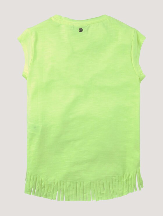 T-shirt with fringes - Girls - fiery lime neon|green T-shirt with fringes - Girls - fiery lime neon|green - 8 - Tom Tailor E-Shop Kollektion