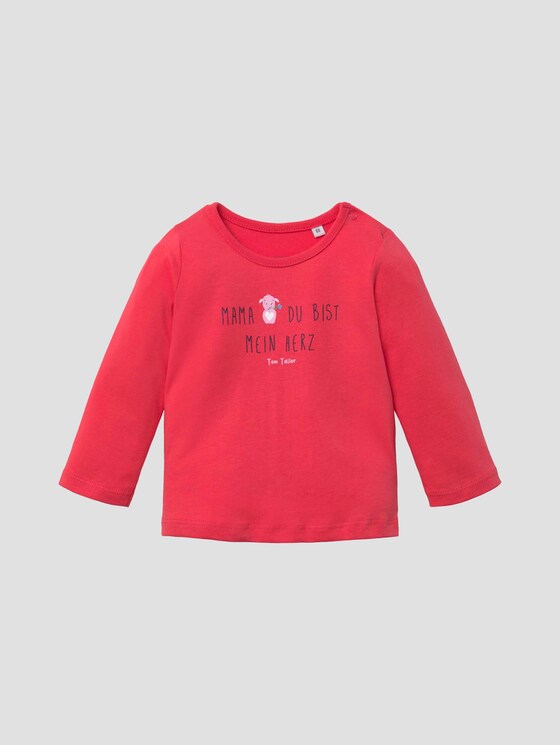 Print long-sleeved shirt - Babies - geranium|red - 7 - TOM TAILOR