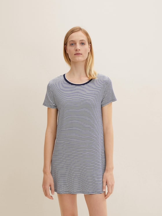 Pyjama-Kleid mit Streifenmuster von Women, blue ring