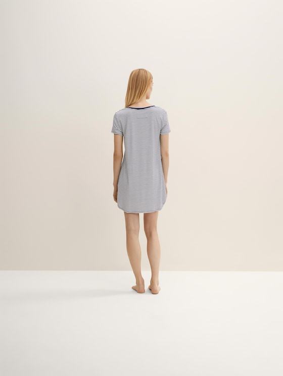 Gestreiftes Pyjama Kleid - Frauen - blue ring Gestreiftes Pyjama Kleid - Frauen - blue ring - 2 - TOM TAILOR