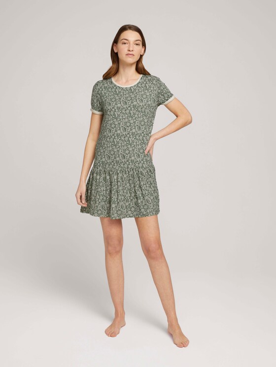 gemustertes Nachtkleid - Frauen - medium green allover gemustertes Nachtkleid - Frauen - medium green allover - 3 - TOM TAILOR