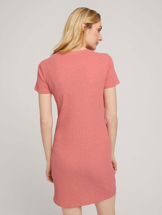 Kurzes Nachthemd mit Rippstruktur - Frauen - medium red melange Kurzes Nachthemd mit Rippstruktur - Frauen - medium red melange - 2 - TOM TAILOR
