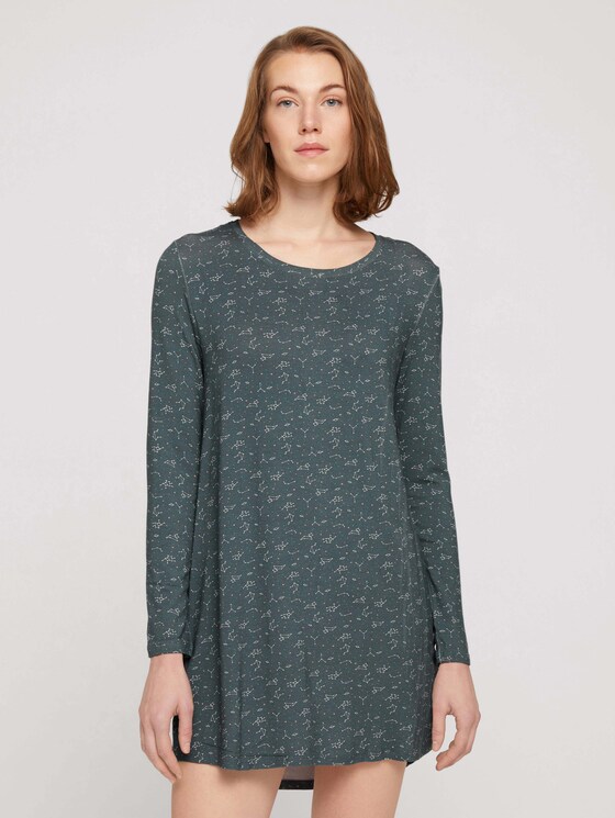 Gemustertes Nachthemd - Frauen - grey-medium-allover Gemustertes Nachthemd - Frauen - grey-medium-allover - 1 - TOM TAILOR