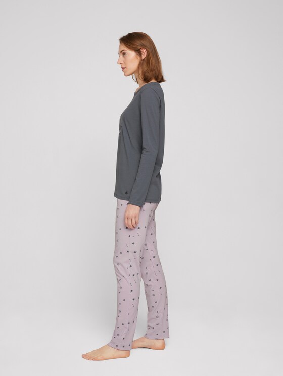 Pyjama Set mit Print - Frauen - light-purple-allover Pyjama Set mit Print - Frauen - light-purple-allover - 3 - TOM TAILOR