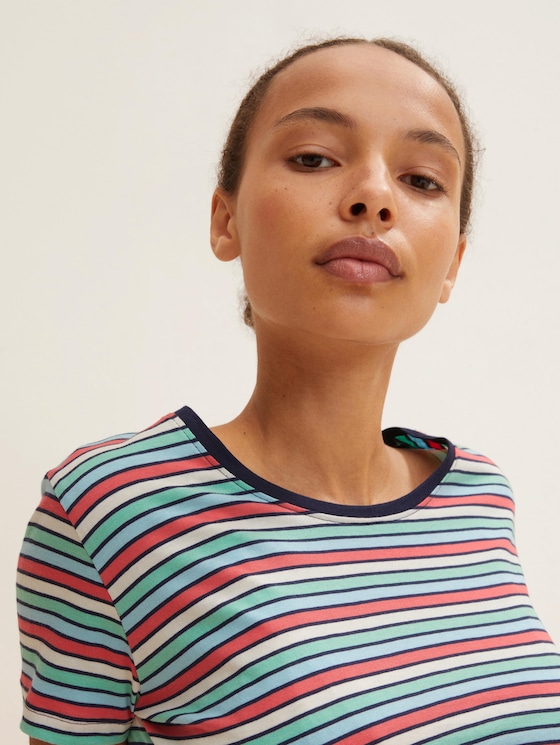 Pyjama shorty with a striped T-shirt