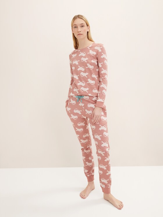 Gemusterter Pyjama