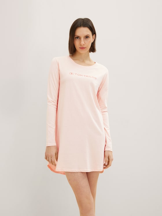Nightgown with a logo print 
