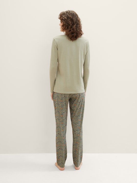 Pyjama door Women, green-medium-allover