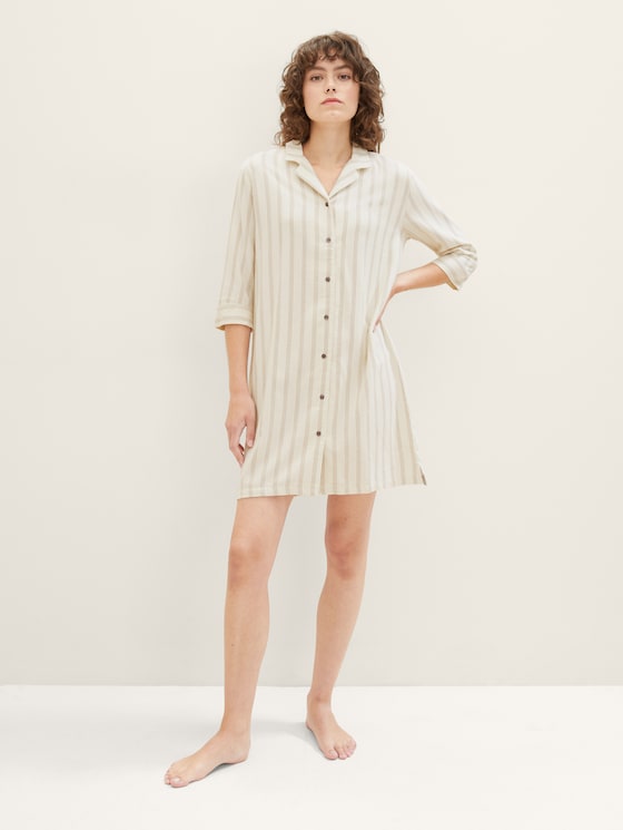 Nightgown with a striped pattern