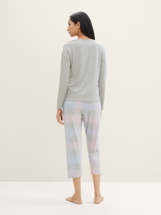 Pyjama met gemêleerde look door Women, grey-medium-check