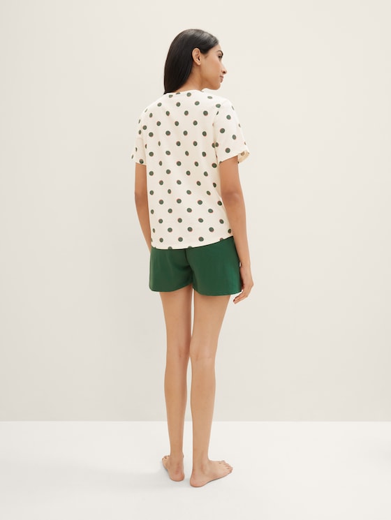 Pyjamaset met stippenpatroon door Women, weiß-mittel-Punkte