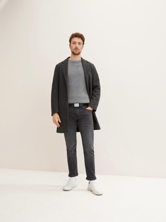 Ledergürtel mit Metallschnalle von Men, black uni