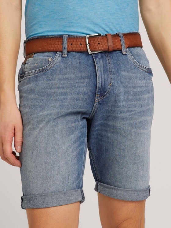 TTWILL leren riem met vierkante gesp door Men, light brown uni