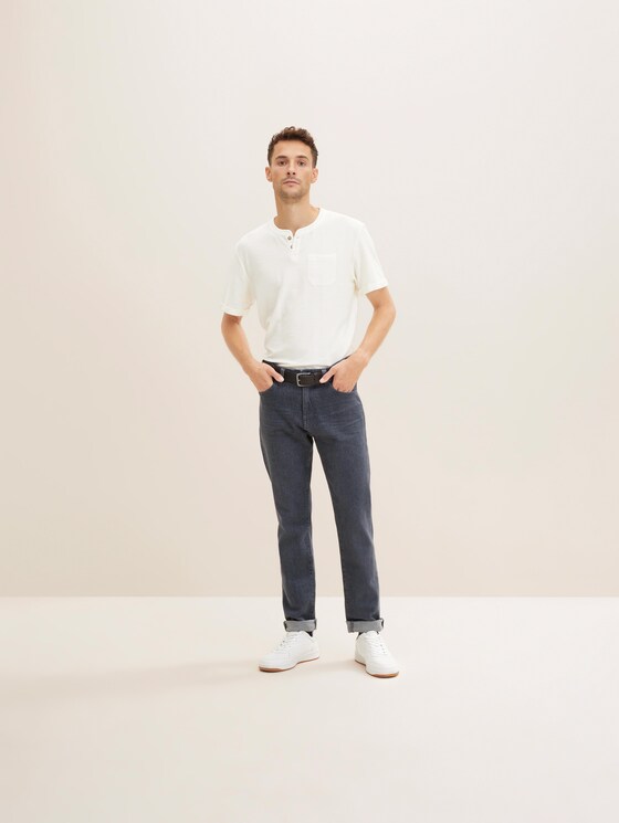 Leren riem in gebruikte look