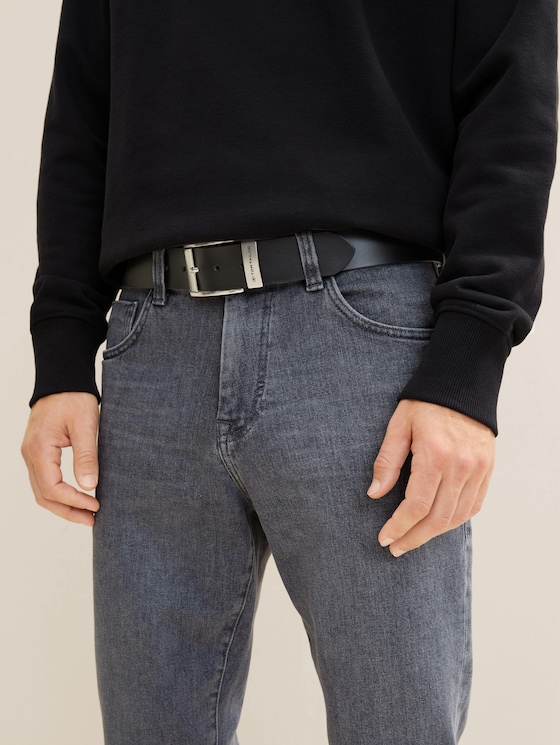 Ledergürtel mit schmaler Schnalle - Männer - black uni Ledergürtel mit schmaler Schnalle - Männer - black uni - 5 - TOM TAILOR