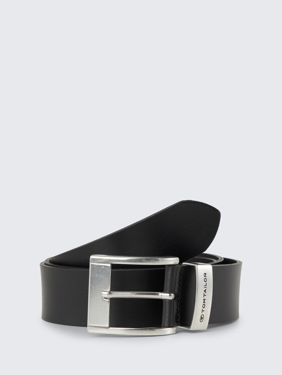 TTTOM Ledergürtel mit eckiger Dornschließe von Men, black uni