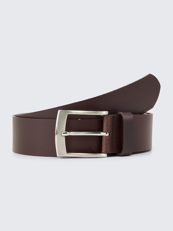 TTANDREW Ledergürtel mit eckiger Dornschließe von Men, brown uni
