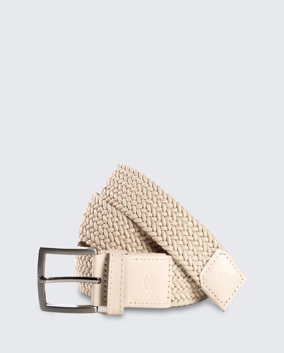 TTJAMIE elasticated braided belt with square pin buckle by Men, nude uni