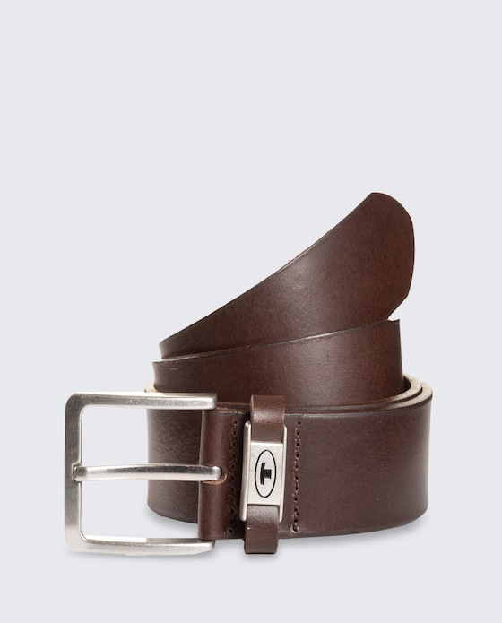TTCOREY leather belt with square buckle by Men, brown uni