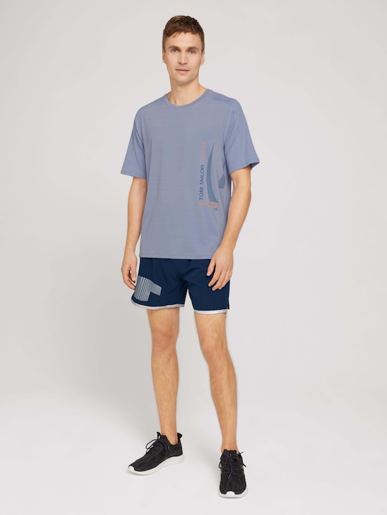 Functional shorts with a logo print by Tom Tailor