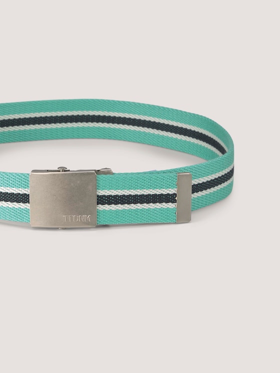Gestreifter Bandgürtel - Männer - green white navy Gestreifter Bandgürtel - Männer - green white navy - 9 - TOM TAILOR Denim