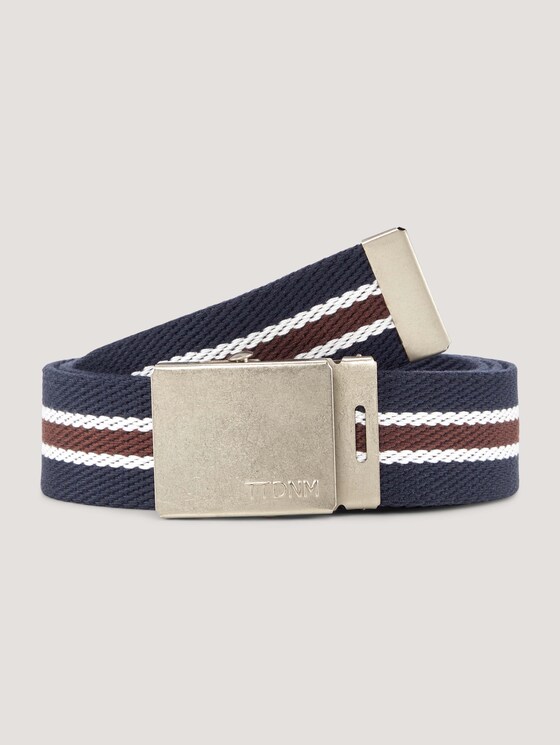 Gestreifter Bandgürtel - Männer - navy white brown Gestreifter Bandgürtel - Männer - navy white brown - 7 - TOM TAILOR Denim