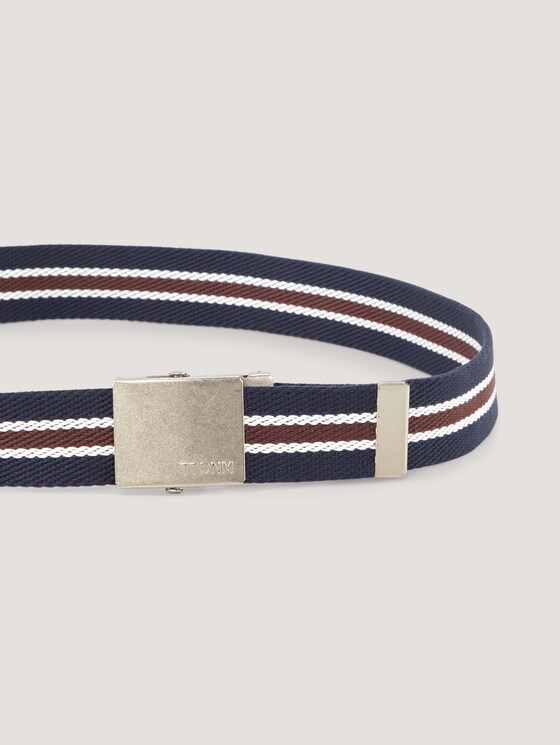 Gestreifter Bandgürtel - Männer - navy white brown Gestreifter Bandgürtel - Männer - navy white brown - 9 - TOM TAILOR Denim