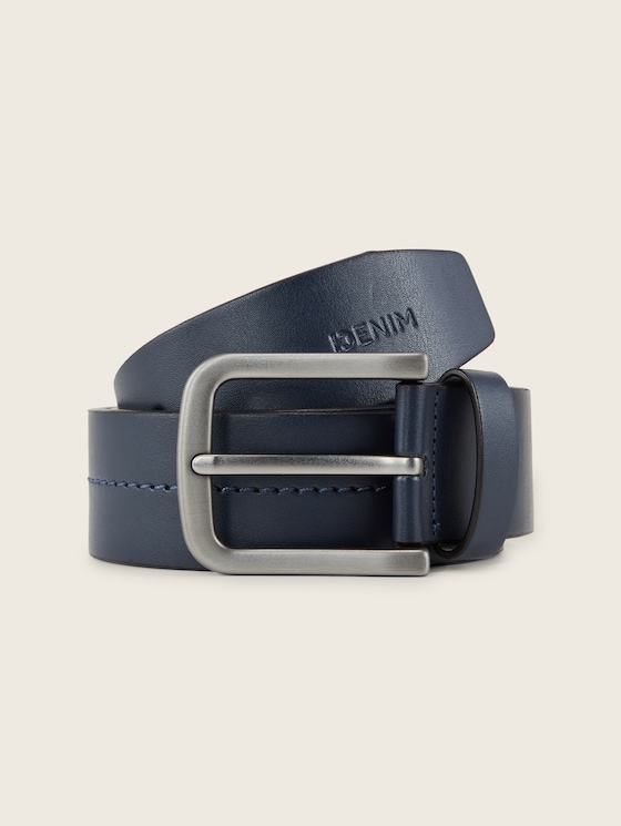Gürtel aus Kunstleder von Denim Male, navy uni
