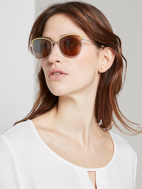 Sonnenbrille mit getönten Gläsern - Frauen - vanille light gold - 5 - TOM TAILOR