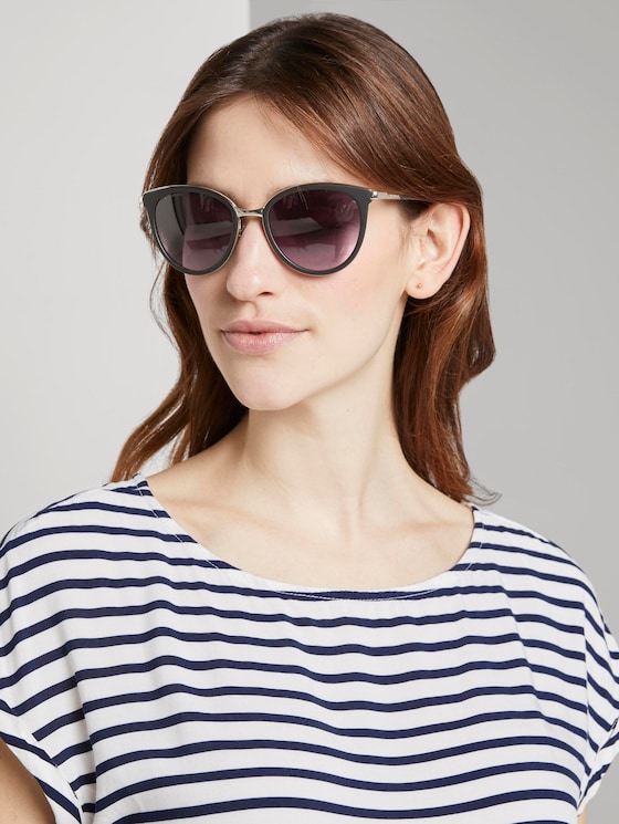 Abgerundete Sonnenbrille mit getönten Gläsern - Frauen - black-silver Abgerundete Sonnenbrille mit getönten Gläsern - Frauen - black-silver - 5 - TOM TAILOR