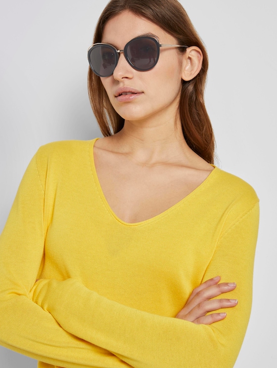 Sonnenbrille mit großen Gläsern - Frauen - black-gold - 5 - TOM TAILOR