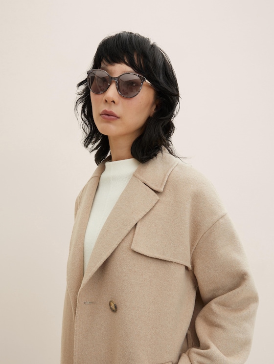 Retro Sonnenbrille mit runden Gläsern von Women, brwon-antique matt