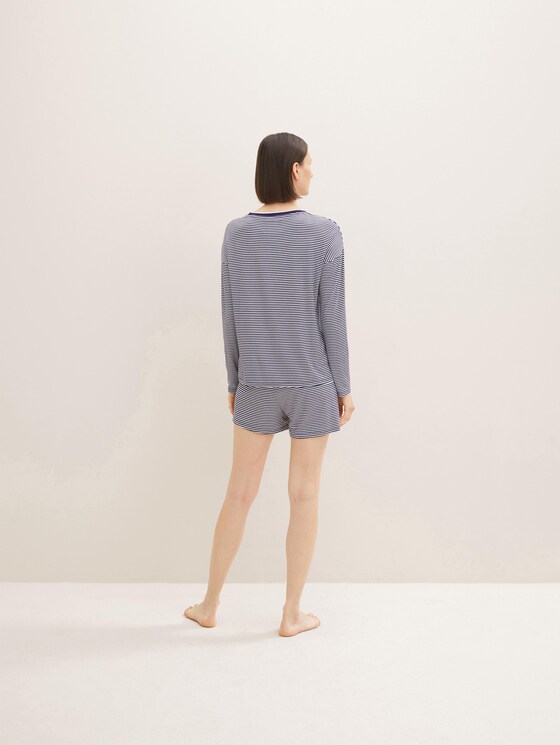 Pyjama Oberteil mit Streifen - Frauen - blue ring Pyjama Oberteil mit Streifen - Frauen - blue ring - 2 - TOM TAILOR