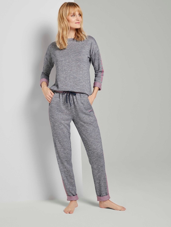 Pyjama Sweathose - Frauen - dark blue melange Pyjama Sweathose - Frauen - dark blue melange - 3 - TOM TAILOR