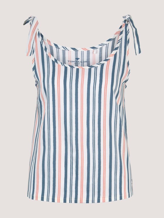 Pyjama Top mit Knotendetail - Frauen - dark white stripes Pyjama Top mit Knotendetail - Frauen - dark white stripes - 7 - TOM TAILOR