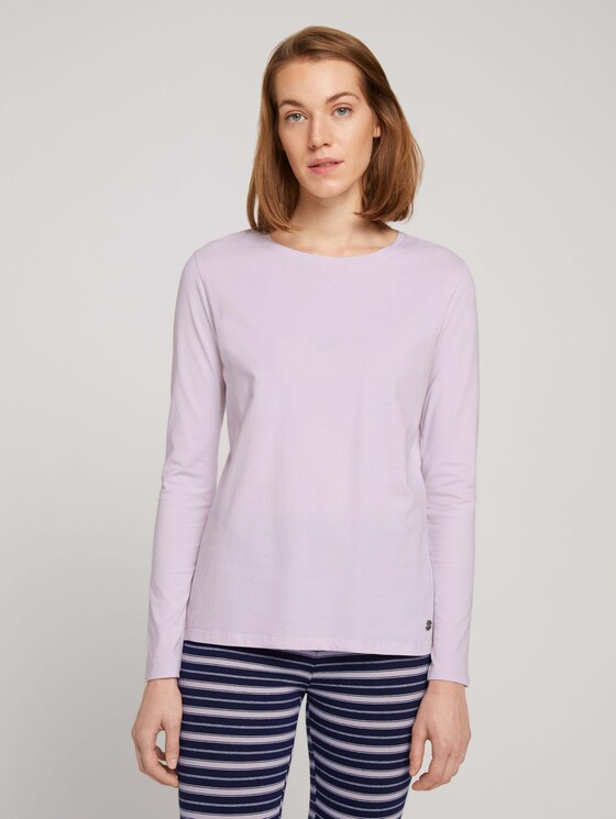 Pyjama Langarmshirt - Frauen - light-purple-uni Pyjama Langarmshirt - Frauen - light-purple-uni - 1 - TOM TAILOR