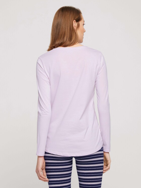 Pyjama Langarmshirt - Frauen - light-purple-uni Pyjama Langarmshirt - Frauen - light-purple-uni - 2 - TOM TAILOR