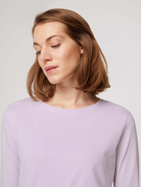 Pyjama Langarmshirt - Frauen - light-purple-uni Pyjama Langarmshirt - Frauen - light-purple-uni - 9 - TOM TAILOR